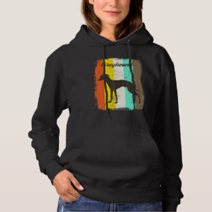 Greyhound Retro 70s Vintage Dog Hoodie