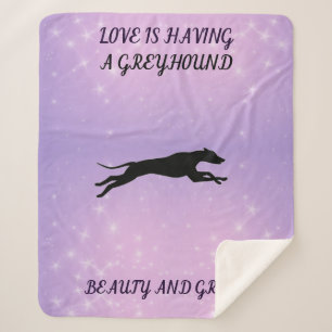 Greyhound sherpa blanket. sherpa blanket