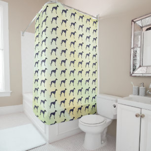 Greyhound shower curtain