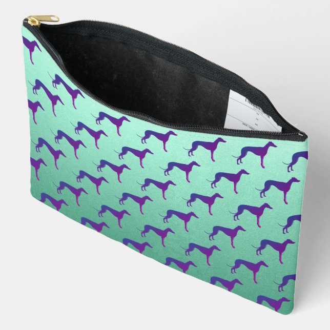 Greyhound Silhouette Accessory Pouch (Open)