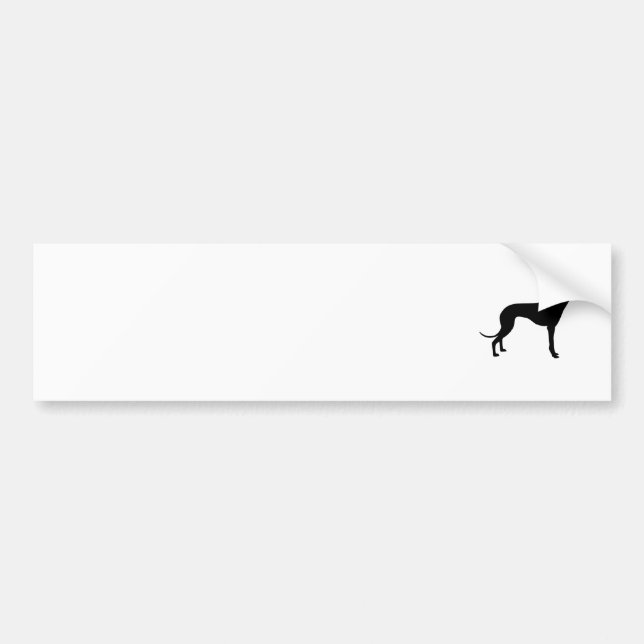 Greyhound Silhouette Bumper Sticker (Front)