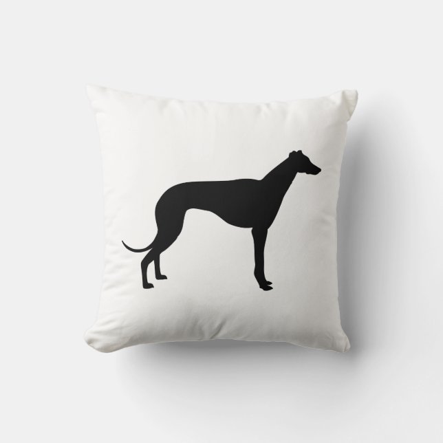 Greyhound Silhouette Cushion (Front)