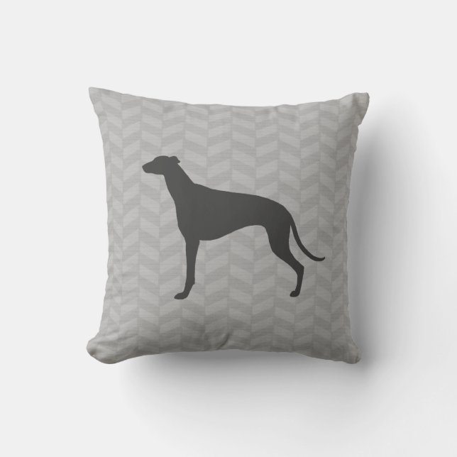 Greyhound Silhouette Cushion (Front)