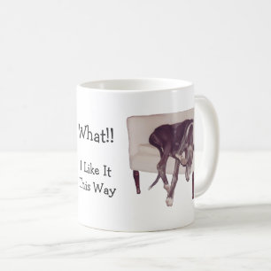 Greyhound Sleeping In Chair Funny Coffee Mug