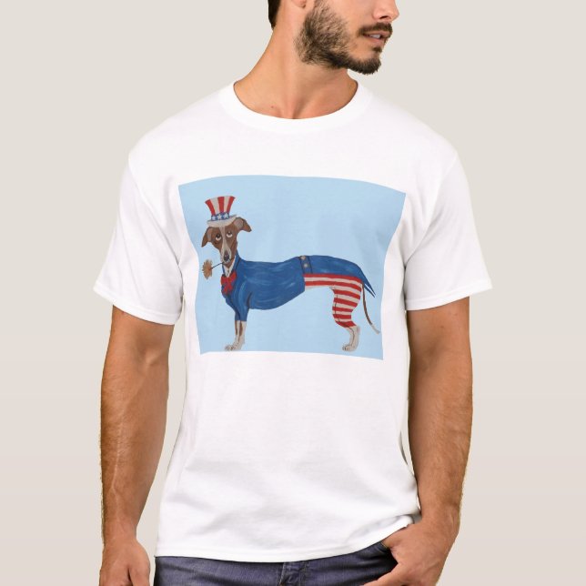 Greyhound Uncle Sam T-Shirt (Front)