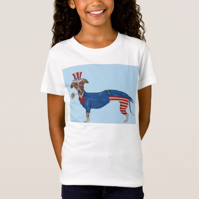 Greyhound Uncle Sam T-Shirt (Front)