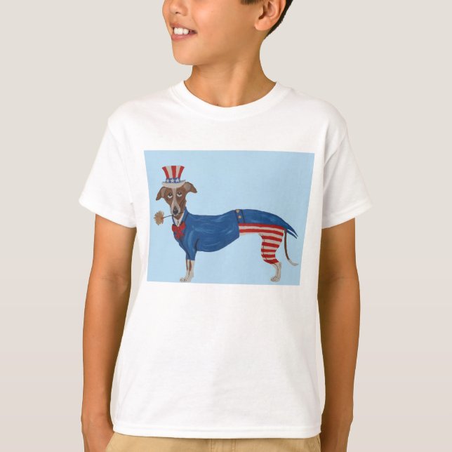 Greyhound Uncle Sam T-Shirt (Front)