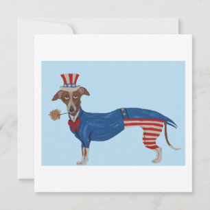Greyhound Uncle Sam Thank You Card