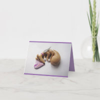 Greyhound Whippet Fawn Angel Card