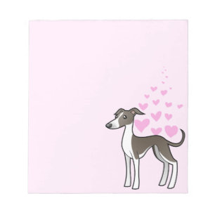 Greyhound / Whippet / Italian Greyhound Love Notepad