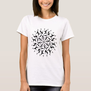 Greyhound Whippet Mandala Circle T-Shirt
