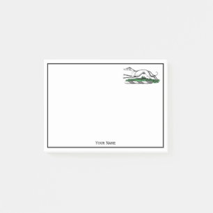 Greyhound Whippet Running Heraldic Crest Emblem Post-it Notes
