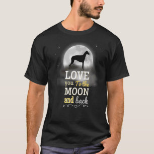 Greyhound Windhound Love To The Moon T-Shirt
