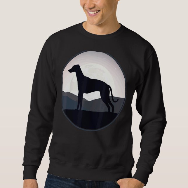 Greyhound Windhound Retro 15 Sweatshirt (Front)