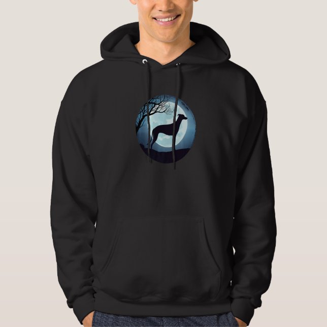 Greyhound Windhound Retro  21 Hoodie (Front)