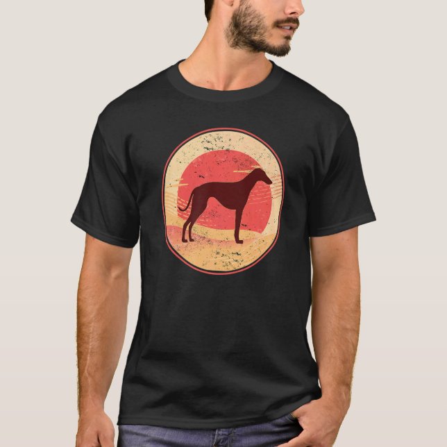 Greyhound Windhound Retro  23 T-Shirt (Front)