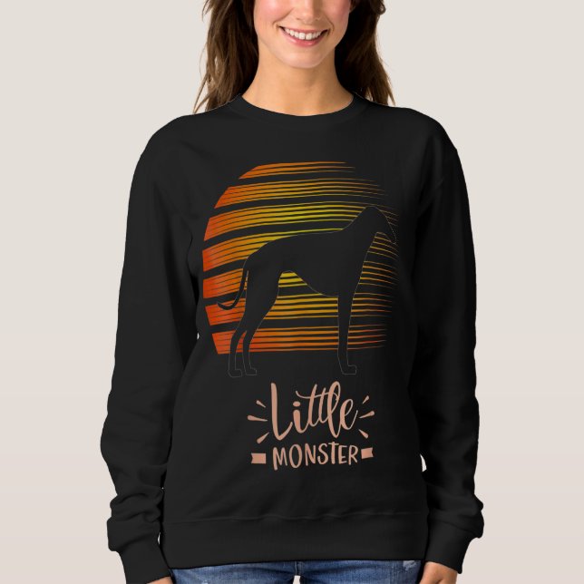 Greyhound Windhound Retro  Greyhound Sweatshirt (Front)