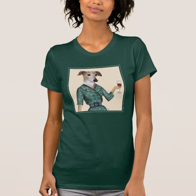 Greyhound Wine Snob T-Shirt (Front)