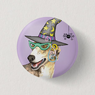 Greyhound Witch 3 Cm Round Badge