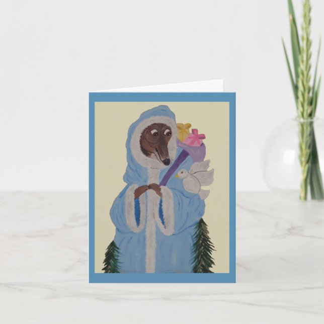 Greyhound with White Dove Invitation (Front)