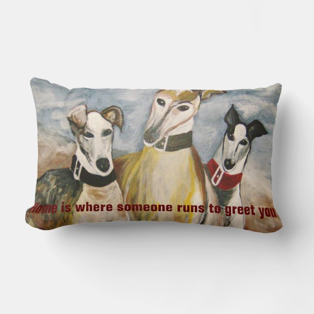 Greyhounds Lumbar Cushion (Front)