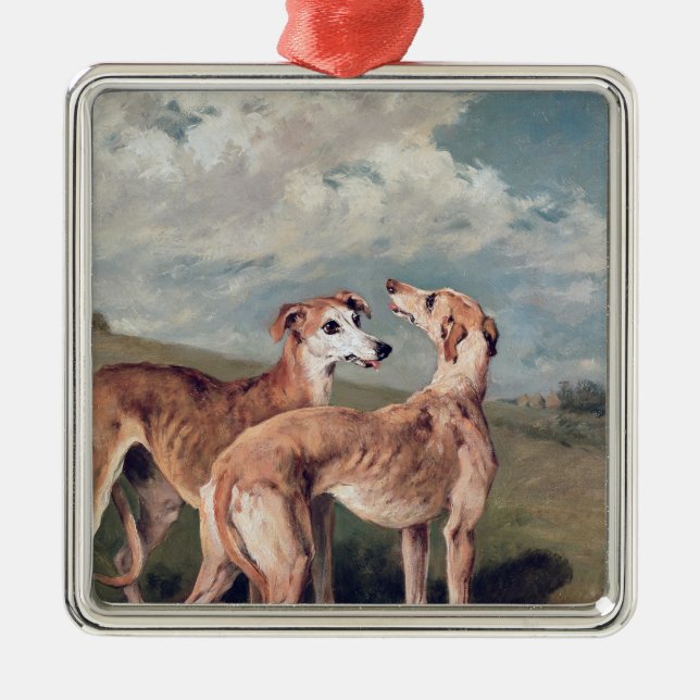 Greyhounds Metal Tree Decoration (Front)