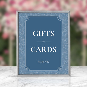 Greyish Blue Gifts & Cards Sign
