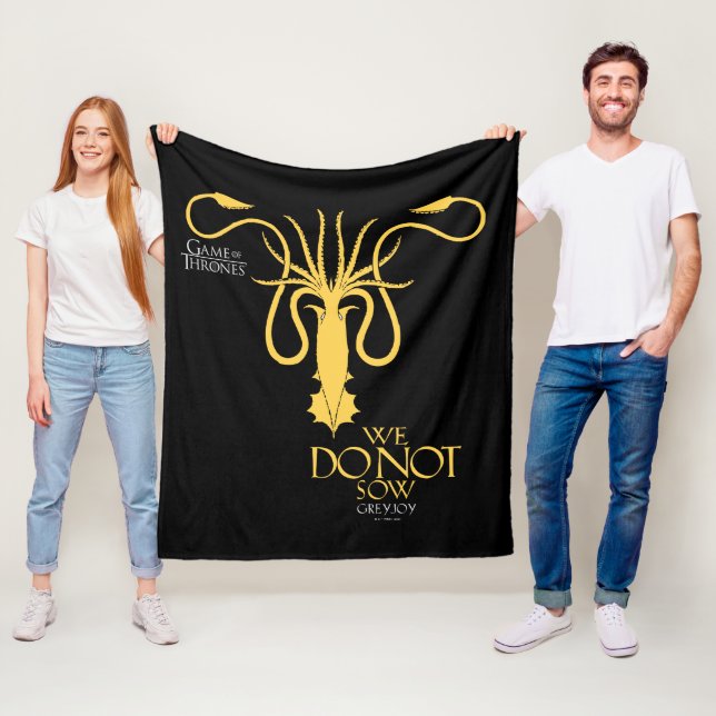 Greyjoy Sigil - We Do Not Sow Fleece Blanket (In Situ)