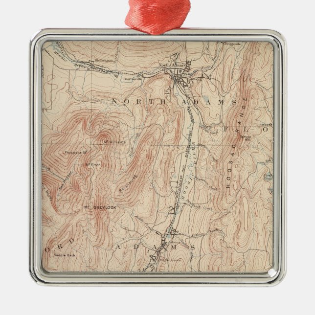 Greylock, Massachusetts Metal Tree Decoration (Front)