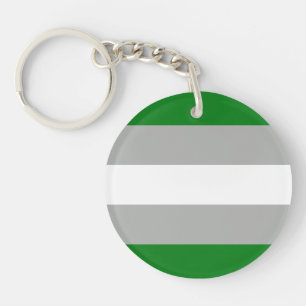 Greyromantic Pride Flag Key Ring