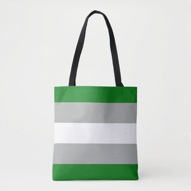 Greyromantic Pride Flag Tote Bag (Front)