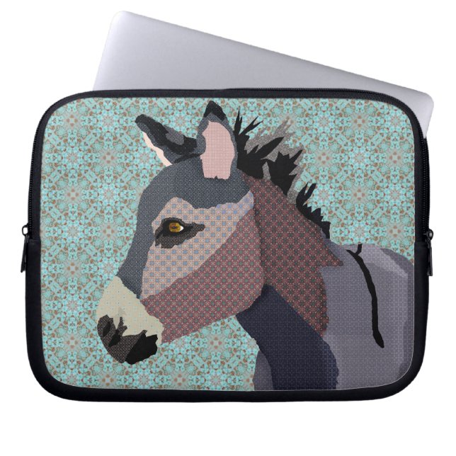 Grey's Donkey Blue Computer Sleeve (Front)