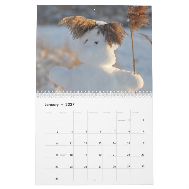 Greys Lake Calendar (Jan 2027)