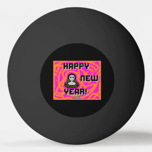 Greys New Year Wishes Ping Pong Ball