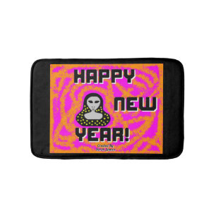 Greys New Year Wishes Small Bath Mat