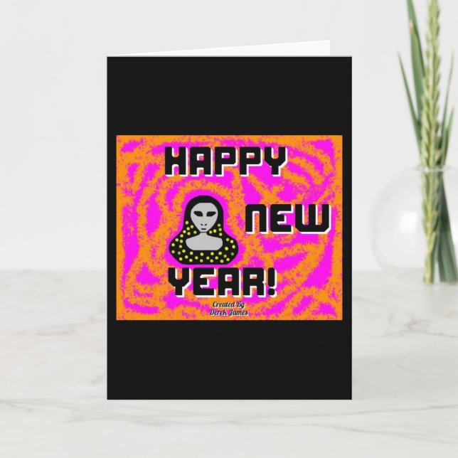 Greys New Year Wishes Standard Greeting Card (Front)