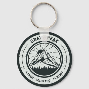 Greys Peak Colorado Hiking Skiing Travel  Key Ring