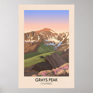 Greys Peak Colorado USA Travel Poster
