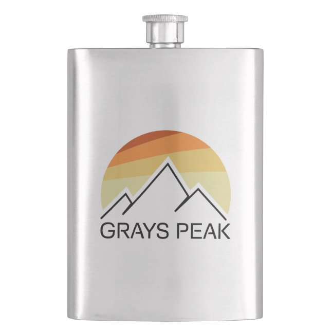 Greys Peak Retro Hip Flask (Front)