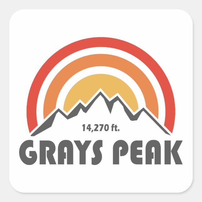 Greys Peak Square Sticker (Front)