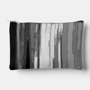Greyscale Abstract B&W Art Accessory Pouch