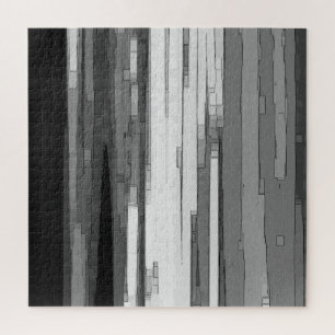 Greyscale Abstract B&W Art  Jigsaw Puzzle