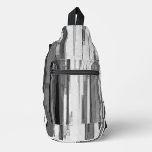Greyscale Abstract B&W Art Sling Bag