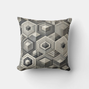 Greyscale Geometrics (max) Cushion