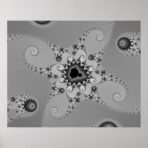 Greyscale Octopuses Poster