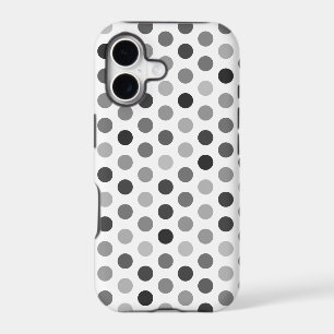 Greyscale Polka Dot Patterned Case