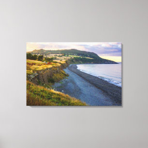 Greystones Beach Canvas Wall Art Ireland Coastal