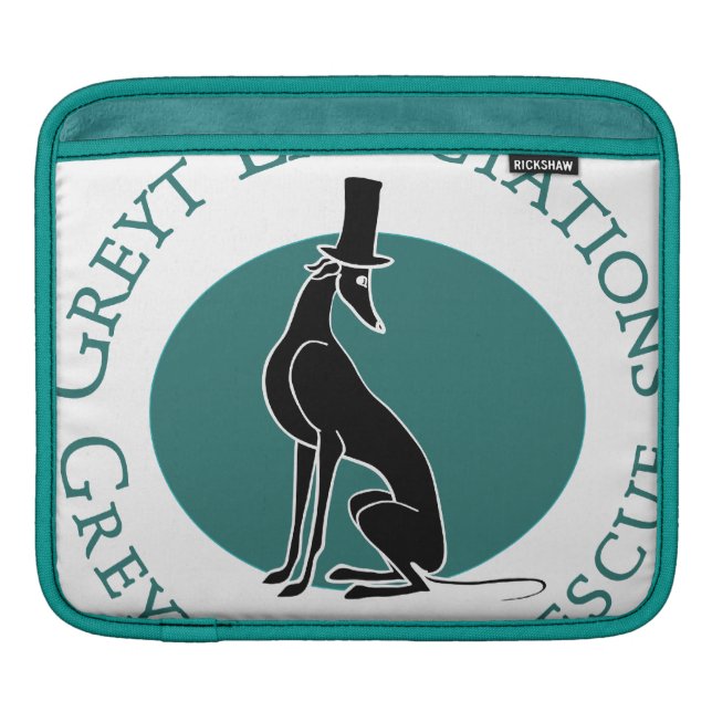 Greyt Expectations Greyhound Rescue iPad Sleeve (Front)