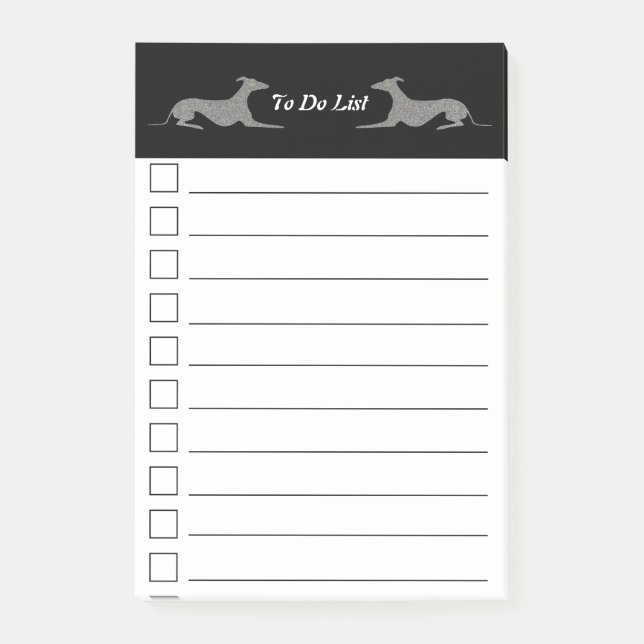 Greyt Greyhound To Do List Post-it Notes (Front)
