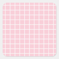 Grid Baby Pink And White Minimalist Check